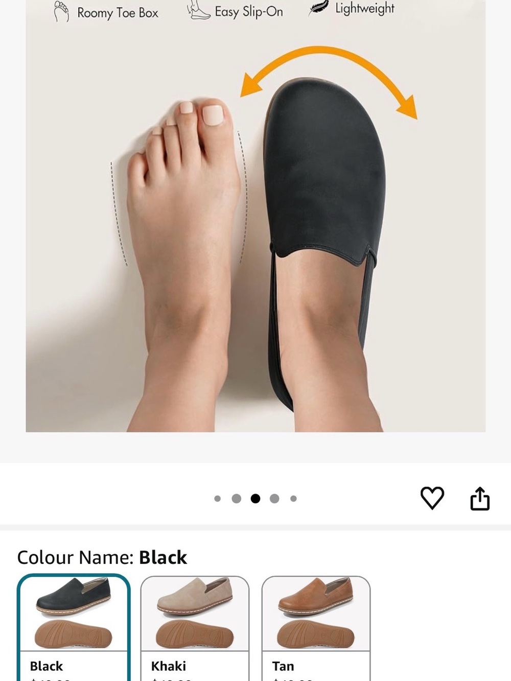 Black Slip-On Women's Loafers for Everyday Comfort - Picture 7 of 9